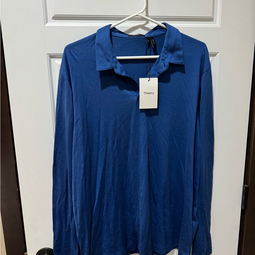 Theory Men's Polo in Rich Blue